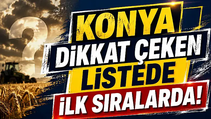 Konya dikkat çeken listede ilk sıralarda!