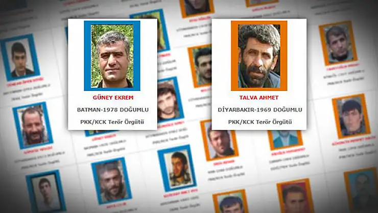 Mavi ve Turuncu listedeki iki terörist etkisiz hale getirildi