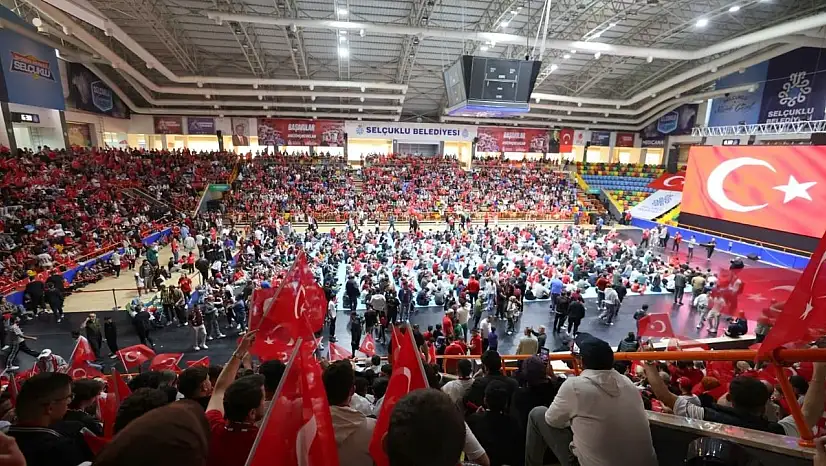Konya Selçuklu'da Milli maç coşkusu