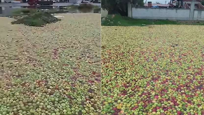 Akşehir'de sağanak yağış pazar alanını vurdu