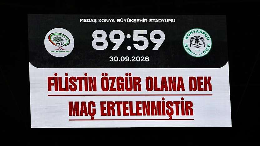Filistin özgür olana dek maç ertelenmiştir