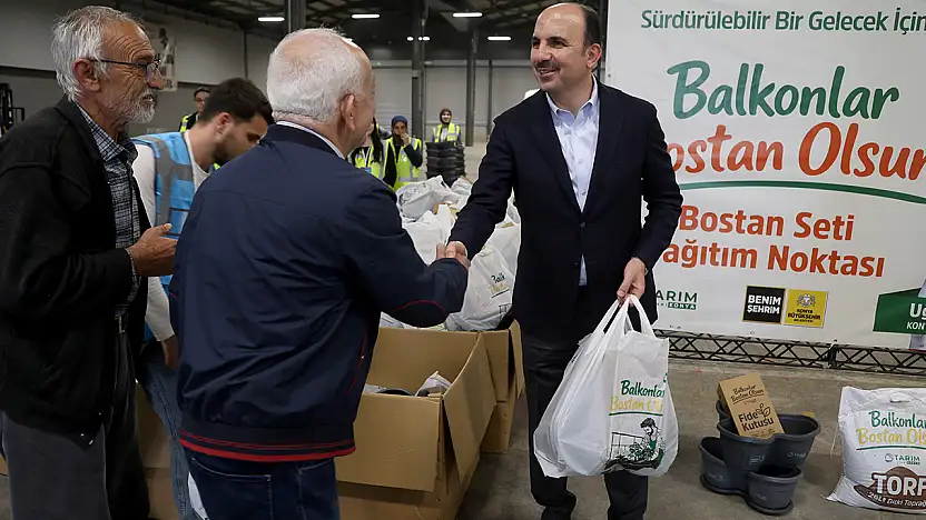 Konya'da balkonlar bostan oluyor! Dağıtım tam gaz sürüyor