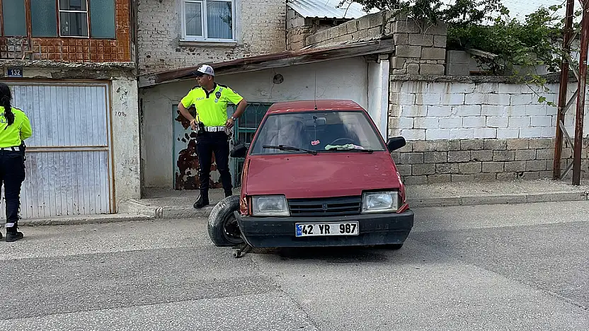 Konya'da 'dur' ihtarına uymadı, kaçarken kaza yaptı