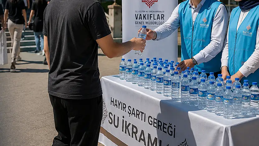 Konya'da 'hayır şartı' kapsamında YKS adaylarına su dağıtıldı