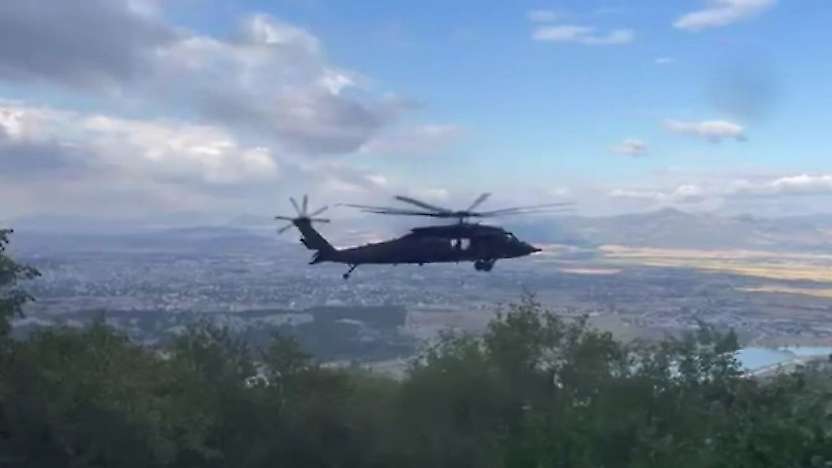 Konya'da kayalıktan düşen kişi için helikopter operasyonu