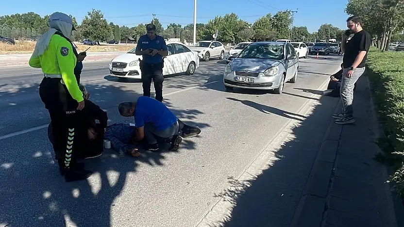 Konya'da otomobilin çarptığı yaşlı yaralandı