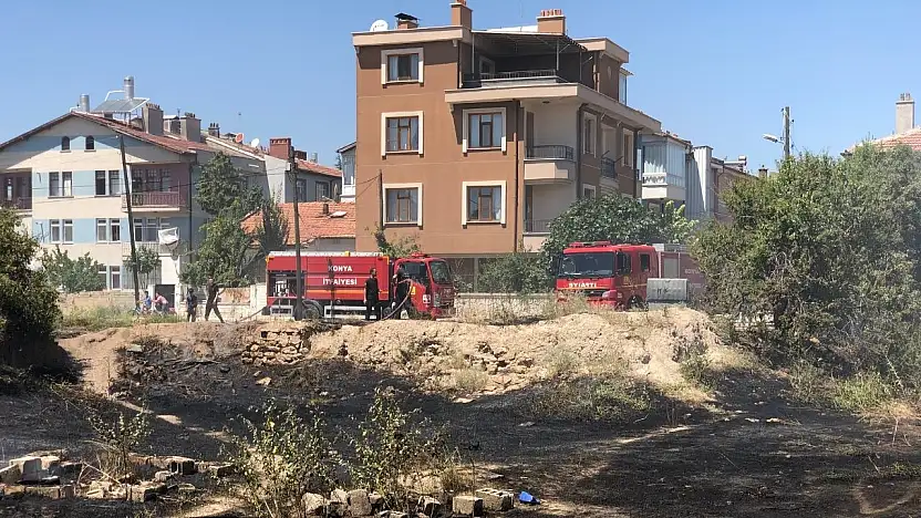 Konya'daki yangında faciadan dönüldü