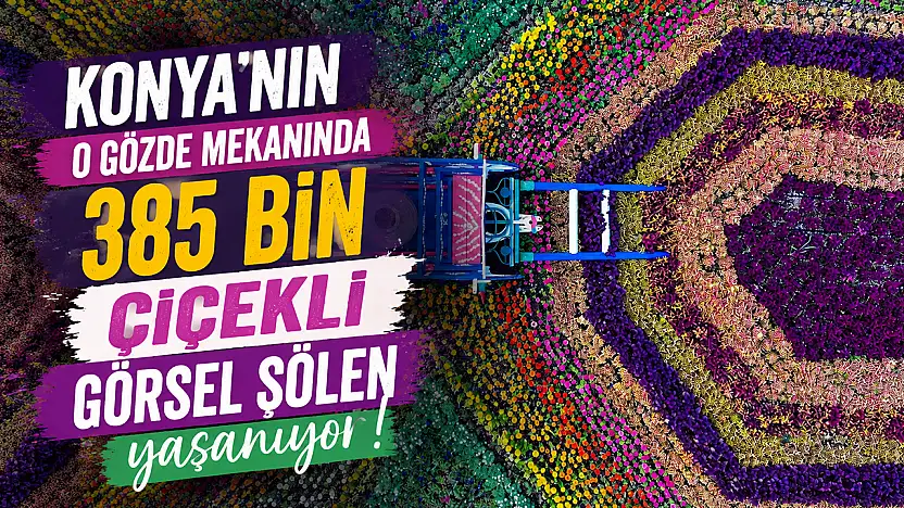 Konya'nın o gözde mekanında 385 bin çiçekli görsel şölen yaşanıyor!