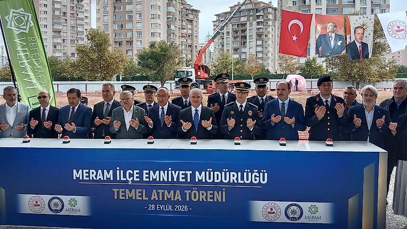 Meram'da yeni İlçe Emniyet Müdürlüğünün temeli atıldı