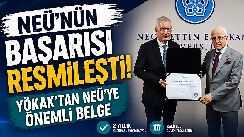 NEÜ'ye YÖKAK tarafından önemli belge