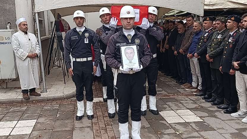 Şanlıurfa'da hayatını kaybeden başkomiser Konya'da uğurlandı