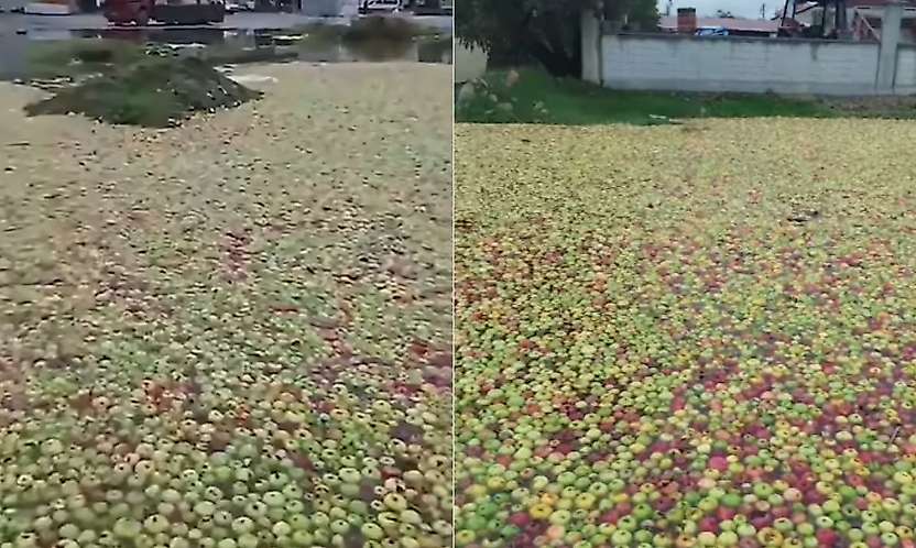 Akşehir'de sağanak yağış pazar alanını vurdu