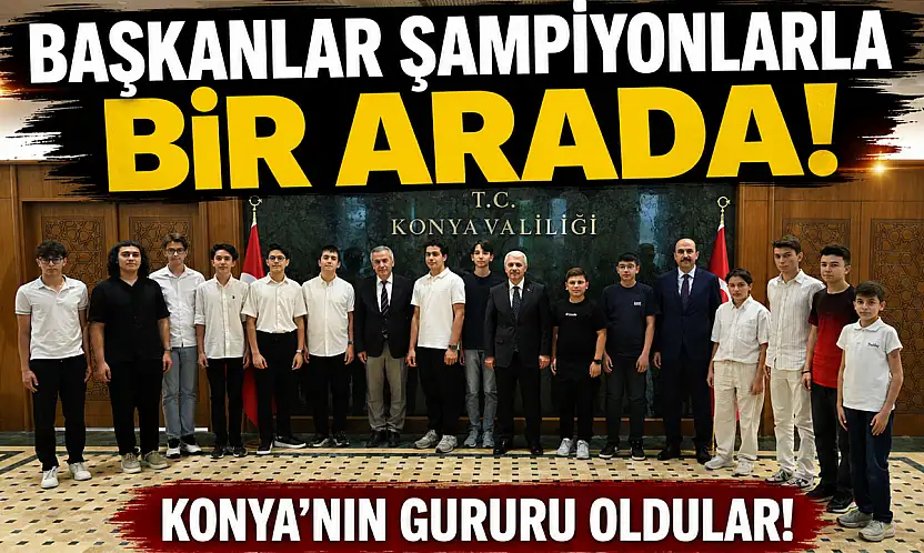 Başkanlar, 17 şampiyon öğrenciyle buluştular