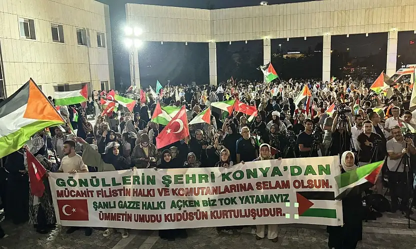 Bosna Hersek'ten hareket eden 'Filistin Konvoyu' Konya'da