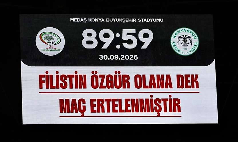 Filistin özgür olana dek maç ertelenmiştir