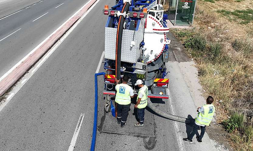 Konya'da 600 milimetrelik kanalizasyon hattında kapsamlı temizlik