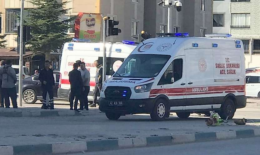 Konya'da araç ile motosiklet çarpıştı: 2 yaralı