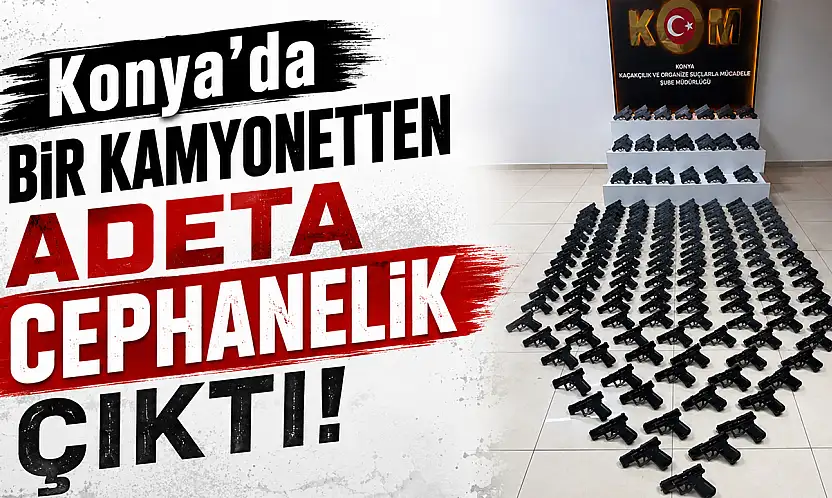 Konya'da bir kamyonetten adeta cephanelik çıktı!