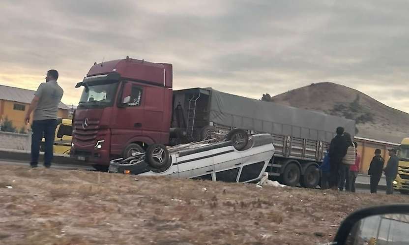 Konya'da çekici ile otomobil kazasında 1 yaralı