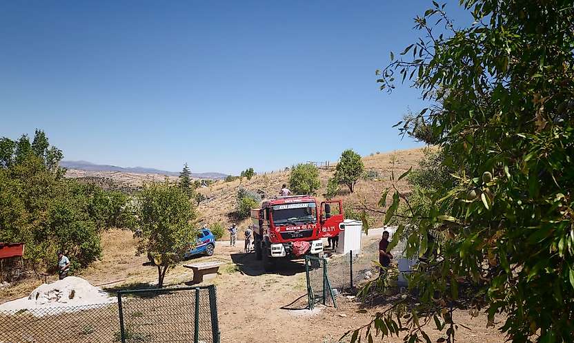 Konya'da çıkan anız yangını korkuttu
