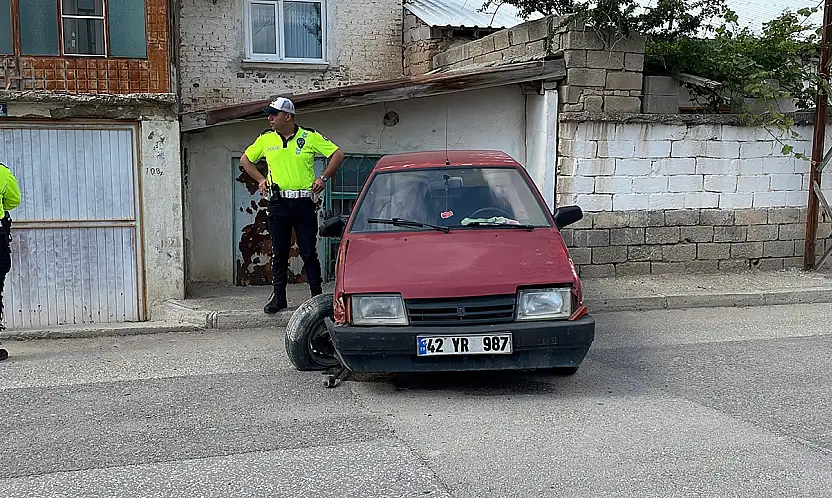 Konya'da 'dur' ihtarına uymadı, kaçarken kaza yaptı