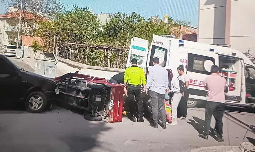 Konya'da kaza! Çarpışmanın etkisiyle motosikletten savruldu
