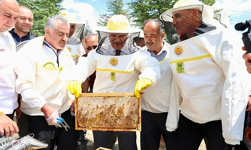 Konya'da meşhur bal hasadı Vali Akın'dan