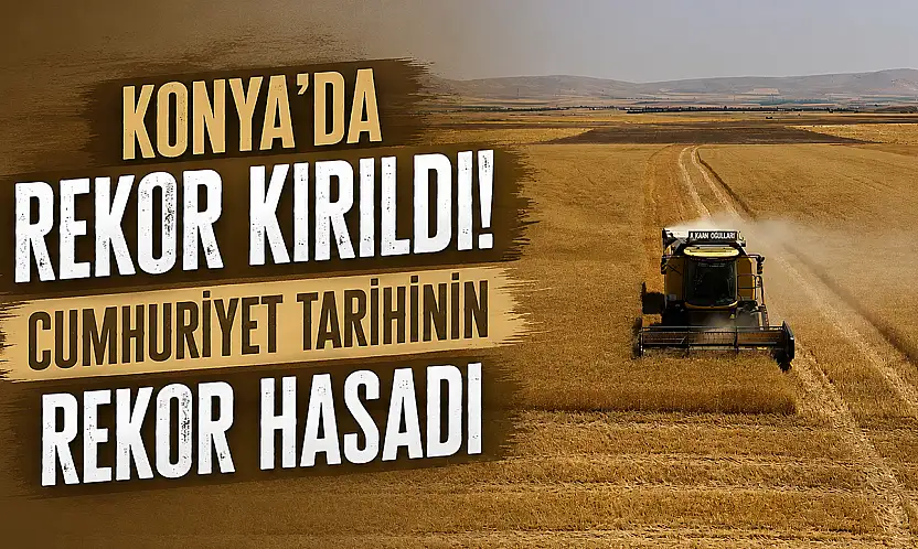 Konya'da rekor kırıldı! Cumhuriyet tarihinin rekor hasadı