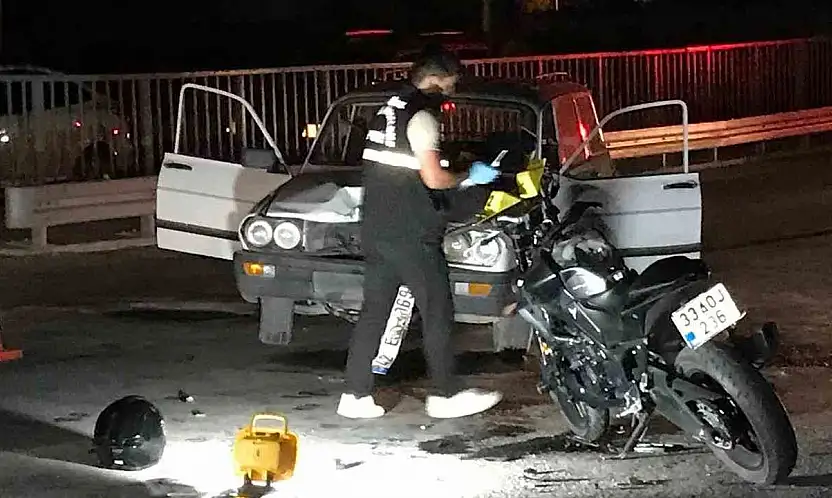 Konya'da üst geçitte korkutan kaza