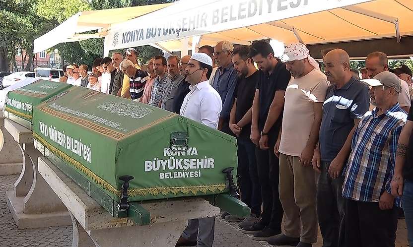 Konya'daki feci kazada hayatını kaybeden çift yan yana defnedildi