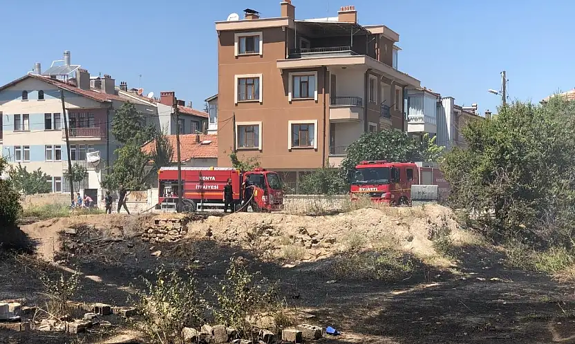 Konya'daki yangında faciadan dönüldü