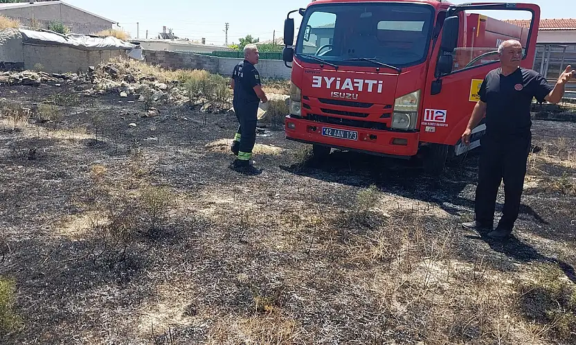 Konya'daki yangın paniğe neden oldu