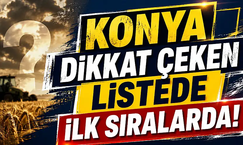 Konya dikkat çeken listede ilk sıralarda!