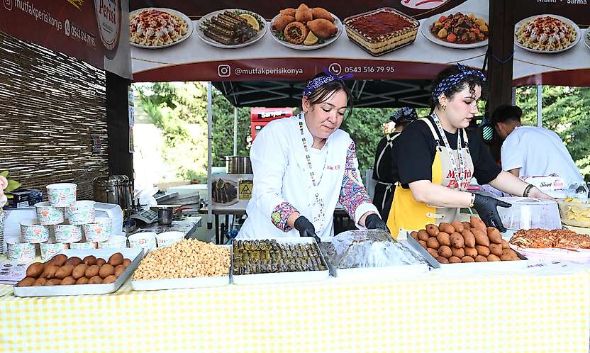 Konya GastroFest'te lezzet şöleni yoğun ilgiyle sürüyor