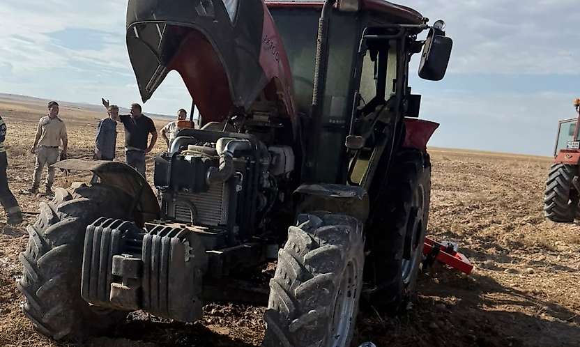 Konya Kulu'da yanan traktörde maddi hasar oluştu