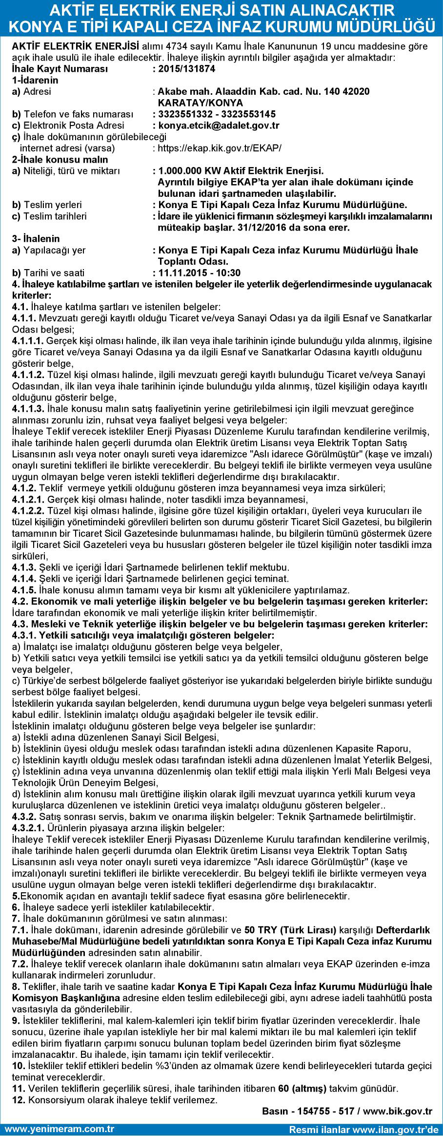 aktif-elektrik-enerji-satin-alinacaktir-konya-e-tipi-kapali-ceza-infaz-kurumu-mudurlugu
